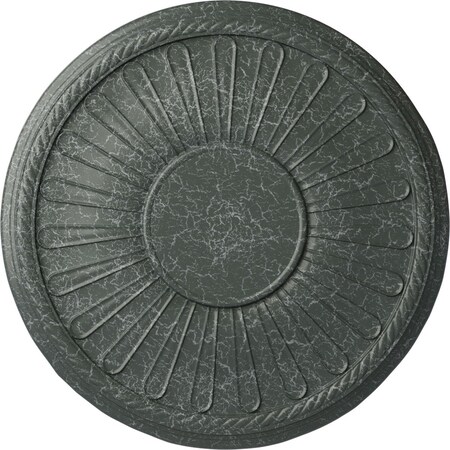 Ekena Millwork Leandros Ceiling Medallion (Fits Canopies up to 6 3/8"), 19 7/8"OD x 1 1/4"P, Athenian Green Crackle CM22LNAGC